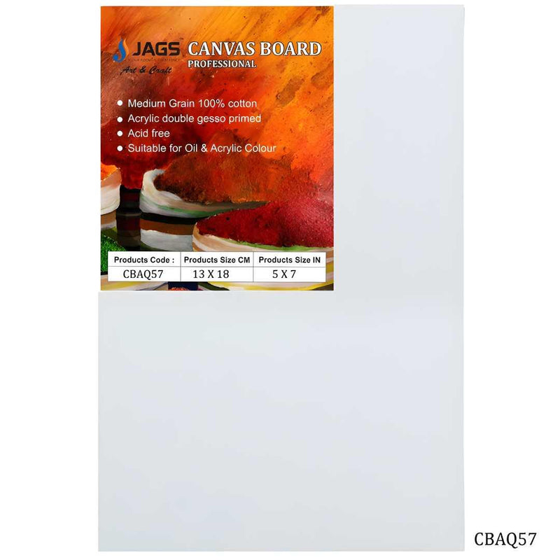 Canvas board artist quality white 5X7Inch