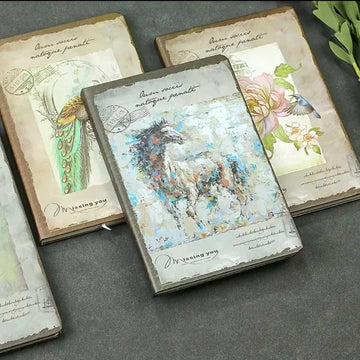 Vintage-Inspired Floral A5 Undated Journal I Aesthetic Retro Edition with thick pages l Hardcover l Pack of 1 diary