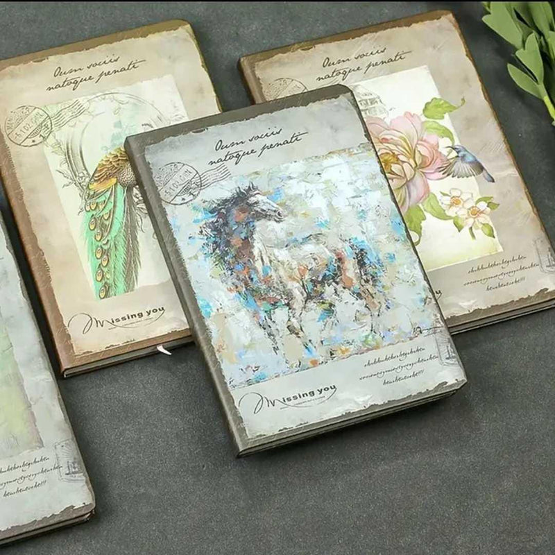 Vintage-Inspired Floral A5 Undated Journal I Aesthetic Retro Edition with thick pages l Hardcover l Pack of 1 diary