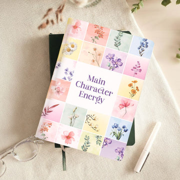 Main Character Energy 2026 Planner | Floral A5 Hardbound Self-Growth & Mindset Journal