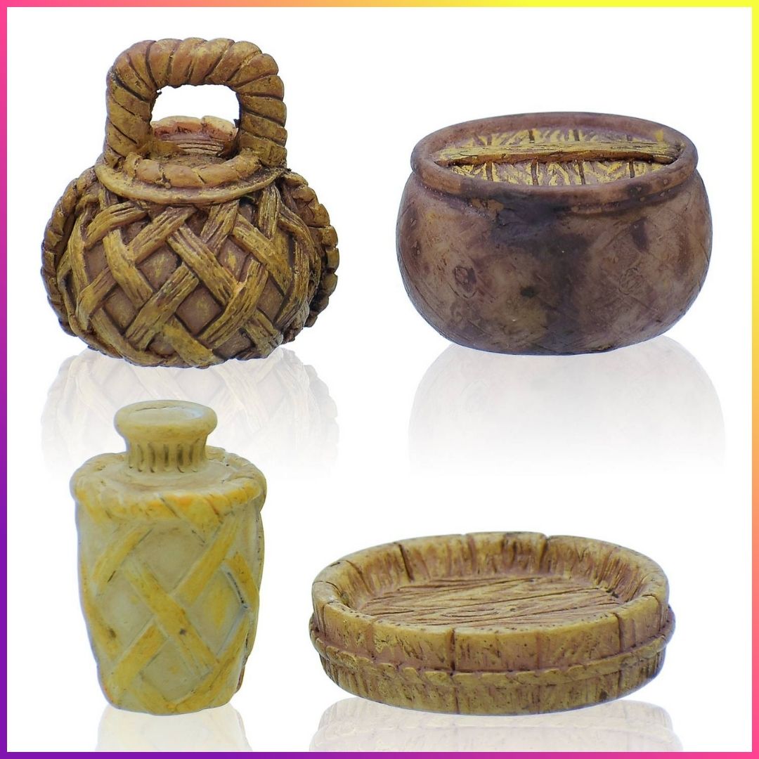 Miniature Model Vintage Home Accessories 4 Pcs