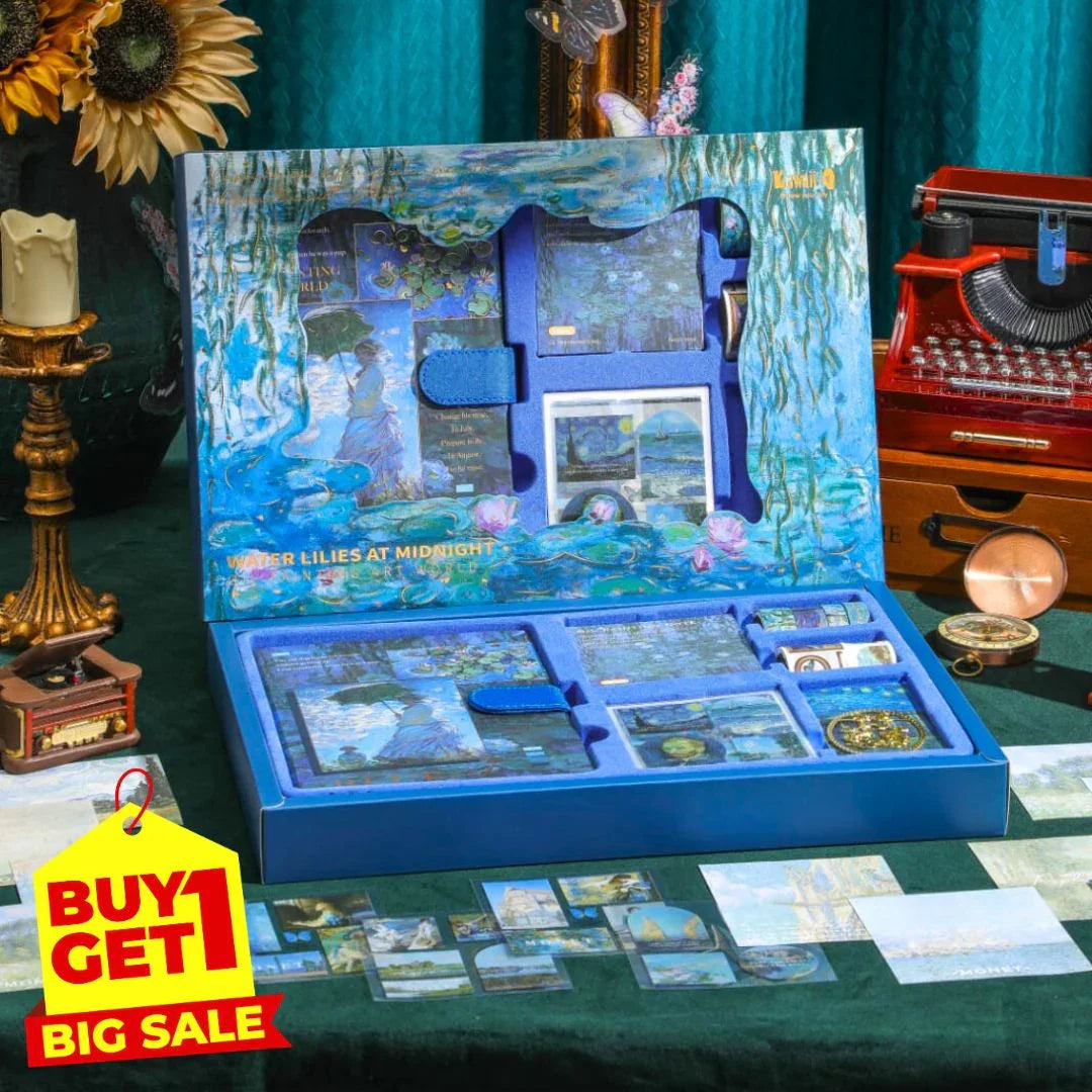 (Buy 1 Get 1 FREE) Van Gogh Premium JUMBO journaling kit for 2026 includes diary, tapes, stickers & sheets - Free Shipping