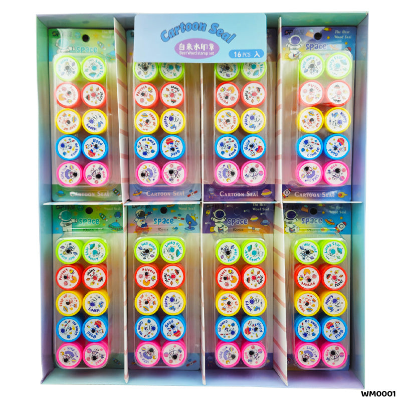 Space Quote Stamp Set - 10 Pcs for Kids