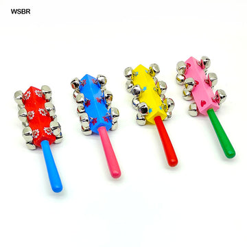 Wooden Square Bell Rattle for Babies