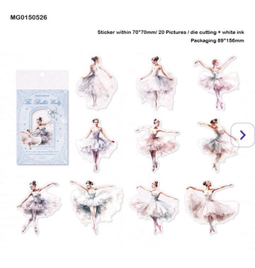 The ballet waltz Journaling Sticker l princess series l Pack 20 Pc