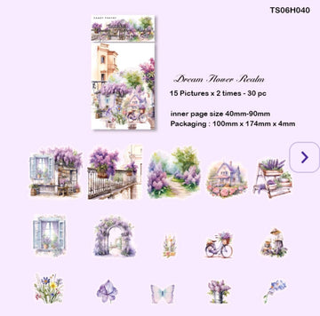 Dream flower garden Journaling Sticker l Garden landscape series l Pack 30 Pc