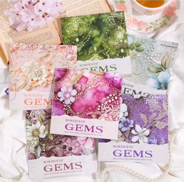 Lilac Romance of Gems Journaling cutout l premium pearl series l Pack 30 Pc