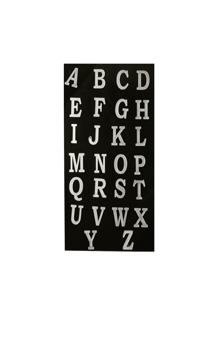 Acrylic Cutout Alphabet Letter 26Pcs 1Inch Silver Acal1S | INKARTO