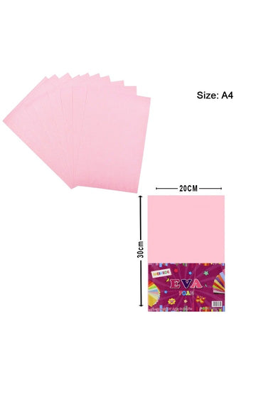 A4 Eva Foam Sheet Without Sticker Baby Pink Ch1-A4Bpk | INKARTO