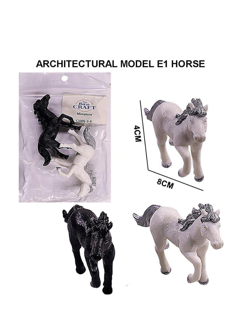 Architectural Model E1 Horse 2Pcs C1005 | INKARTO
