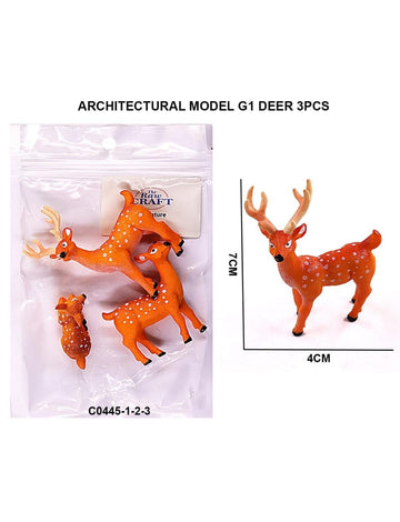 Architectural Model G1 Deer 3Pcs C0445 | INKARTO