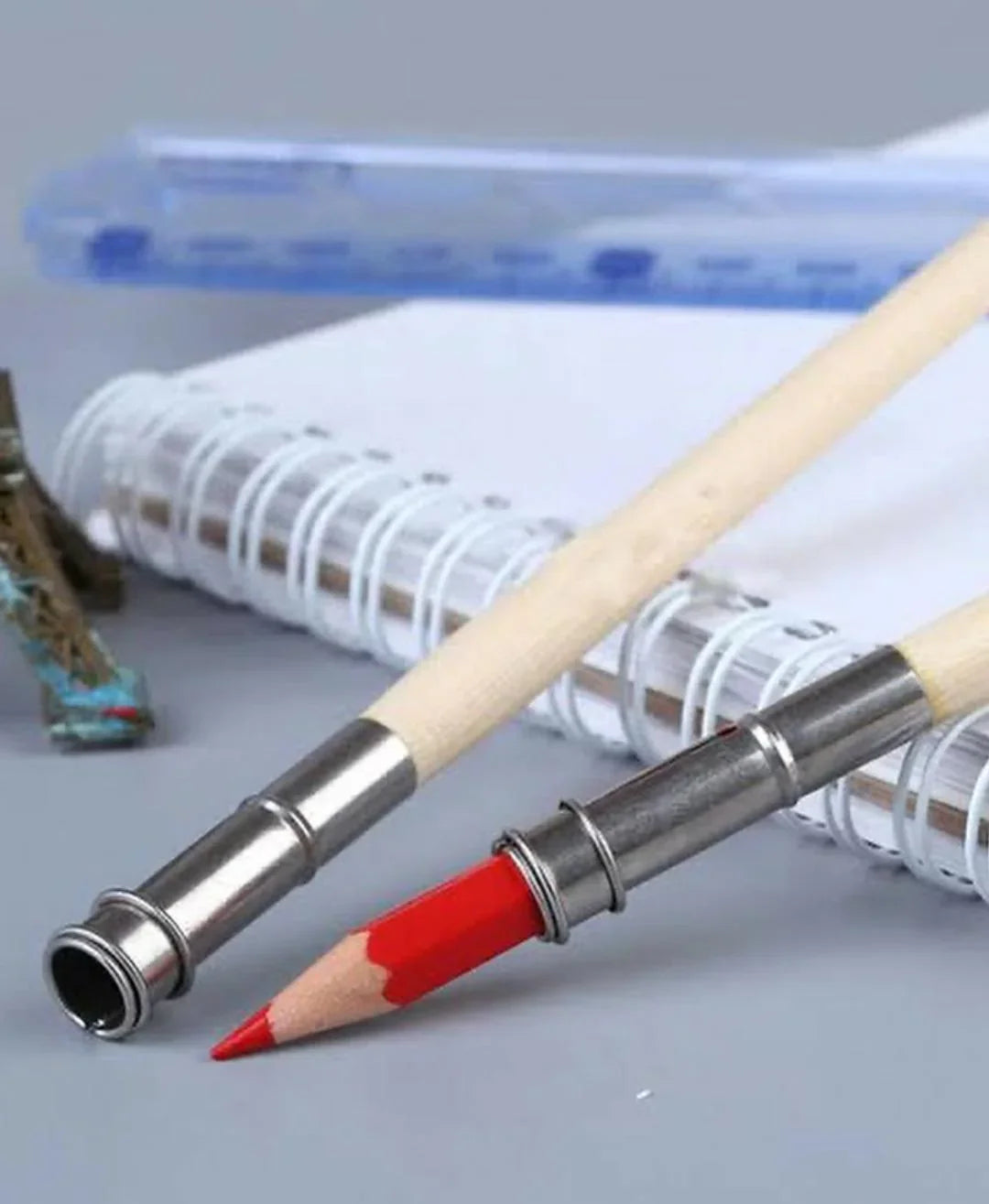 Pencil Extender/Lengthener with Metal Heads