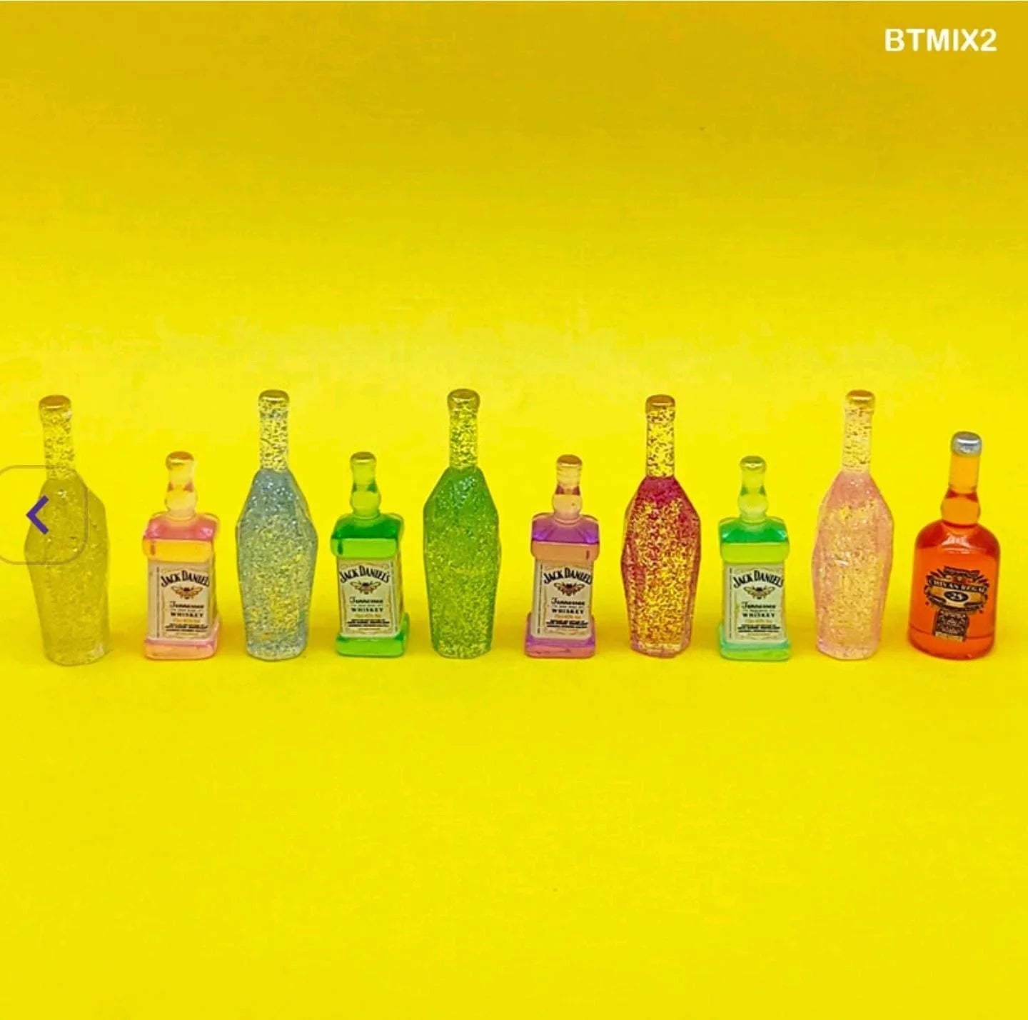Cute Colorful Miniature Bottles for Crafts & Decoration (10 pcs) Pack of 1