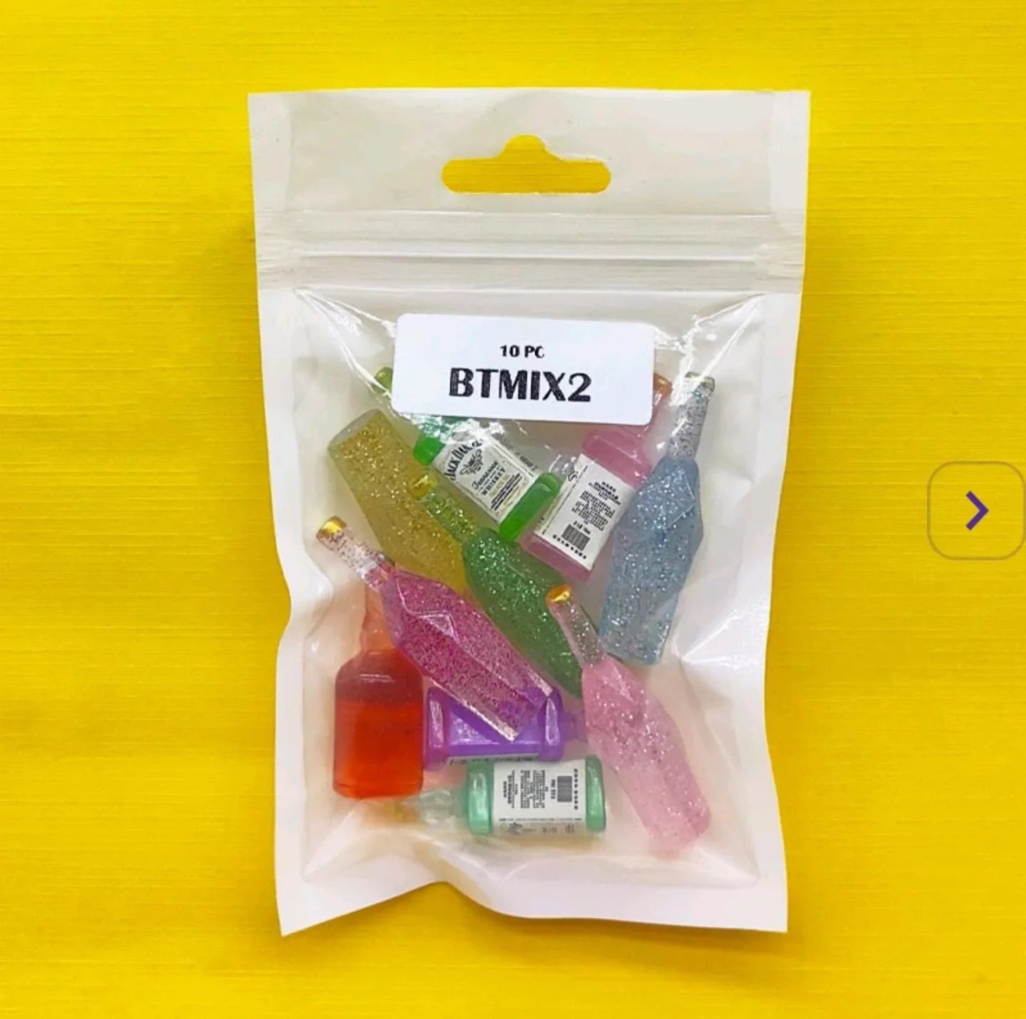 Cute Colorful Miniature Bottles for Crafts & Decoration (10 pcs) Pack of 1