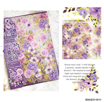 Lilac flower stickers pack for Journaling and scrapbooking l Flowers are the peotry l Pack 5 Pcs