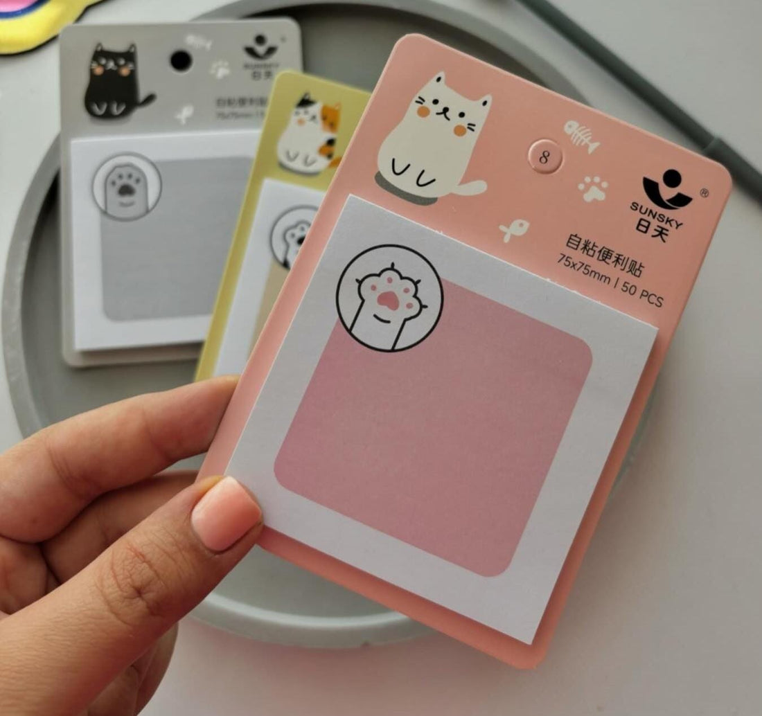 (New Launched) kawaii Sticky Notes (50 Sheets) I Cute cartoon sticky notes