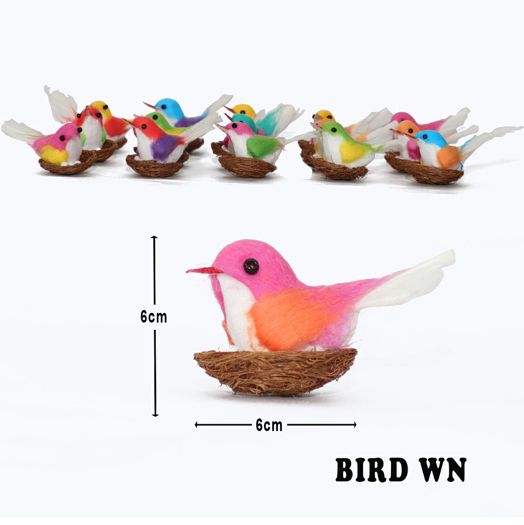 Artificial Birds With Nest 1Pcs Birdwn | INKARTO