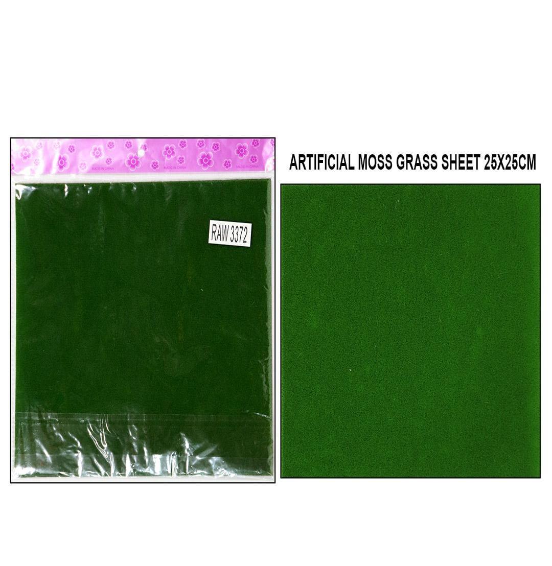 Artificial Moss Grass Sheet 25X25Cm Raw-3372 | INKARTO