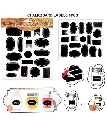 Chalkboard Labels 6Pcs Raw4005 | INKARTO