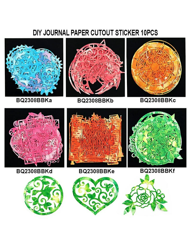 Diy Journal Paper Cutout 10Pcs 266 Bq2308Bbk | INKARTO