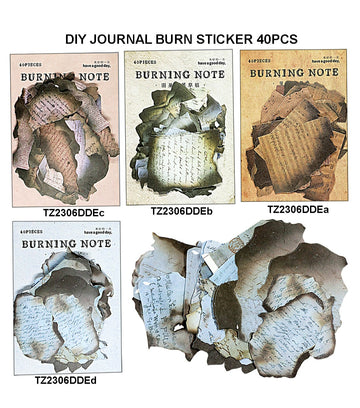 Diy Journal Burn Sticker 40Pcs 290 Tz2306Dde | INKARTO