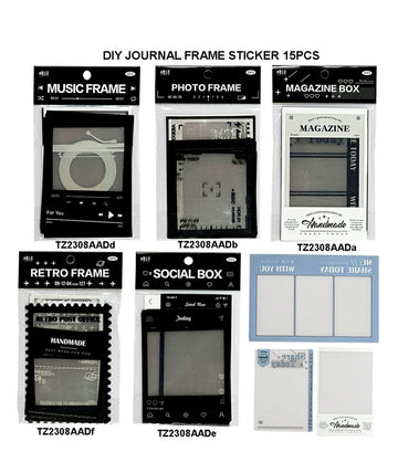 Diy Journal Frame Sticker 15Pcs 295 Tz2308Aad | INKARTO