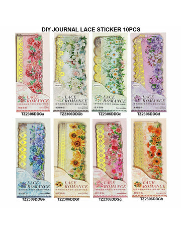 Diy Journal Lace Sticker 10Pcs 324 Tz2306Ddg | INKARTO