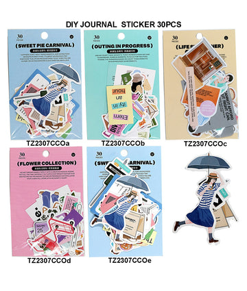 Diy Journal Sticker 30Pcs 276 Tz2307Cco | INKARTO