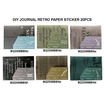 Diy Journal Retro Paper 20Pcs 185 Bq2308Bbn | INKARTO