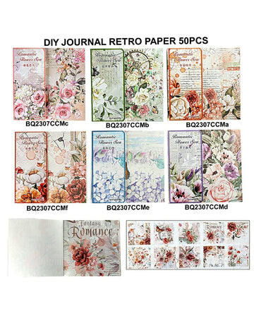 Diy Journal Retro Paper 50Pcs 162 Bq2307Ccm | INKARTO