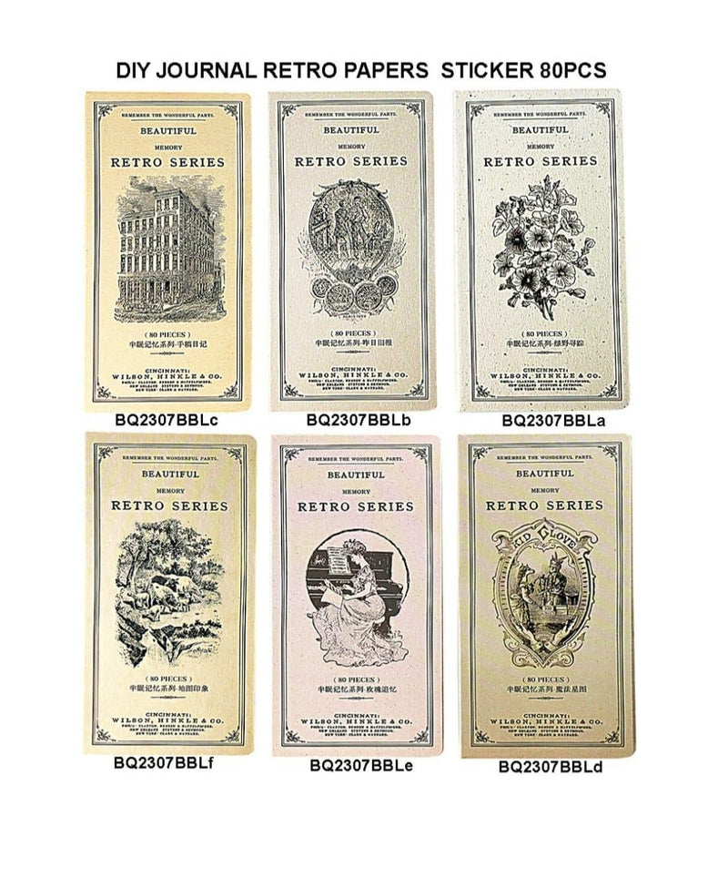 Diy Journal Retro Paper 80Pcs 164 Bq2307Bbl | INKARTO