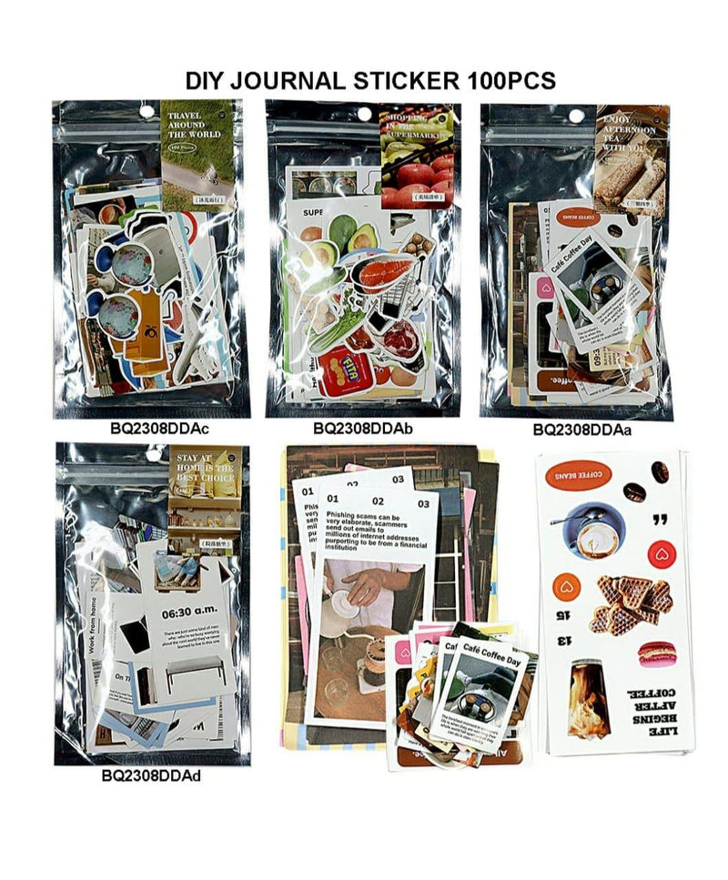 Diy Journal Sticker 100Pcs 195 Bq2308Dda  | INKARTO