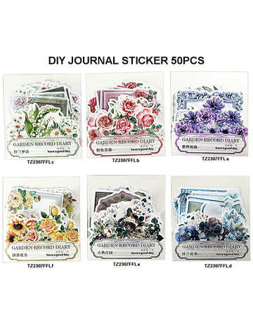 Diy Journal Sticker 50Pcs 210 Tz2307Ffl | INKARTO
