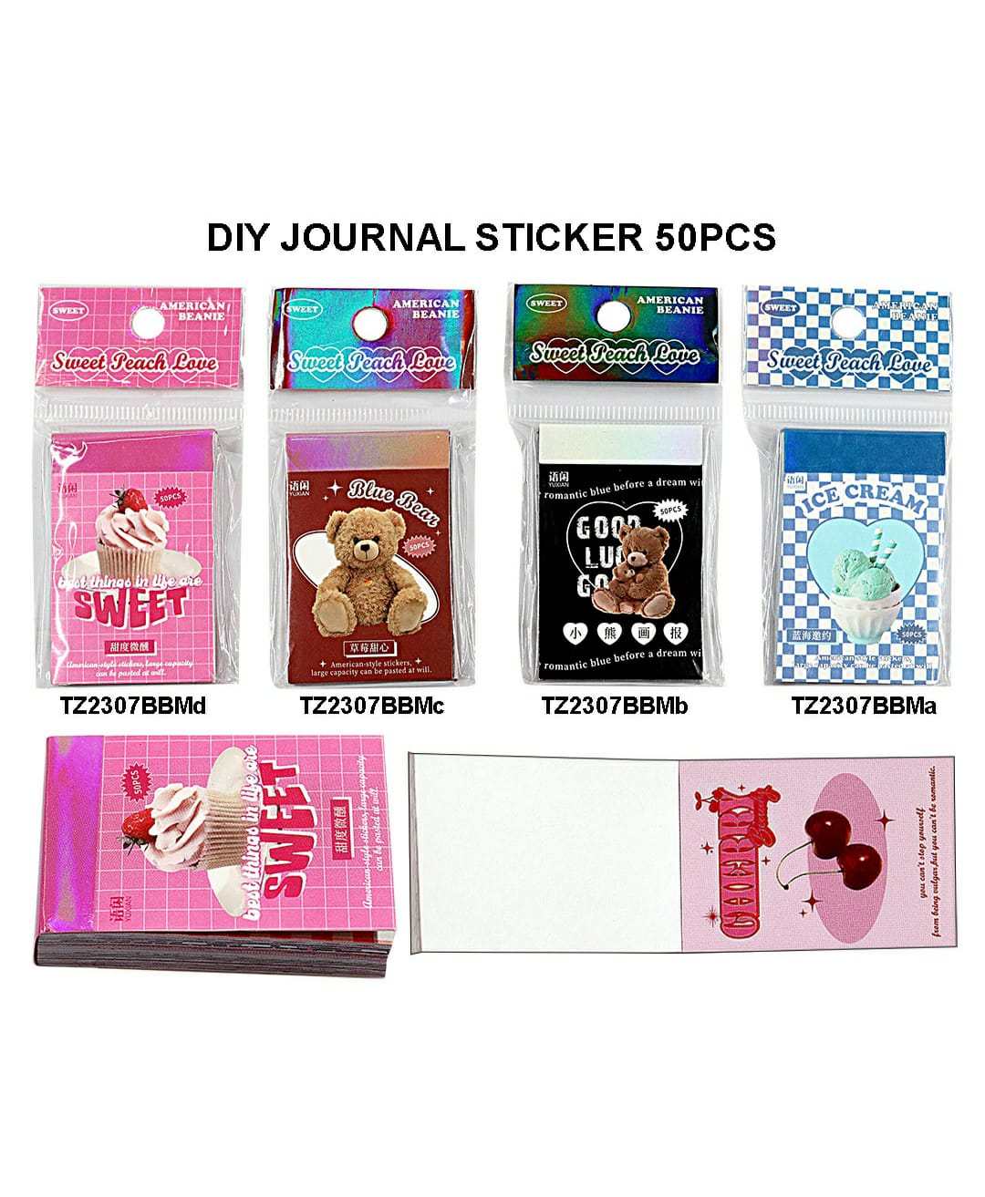 Diy Journal Sticker 50Pcs 306 Tz2307Bbm | INKARTO