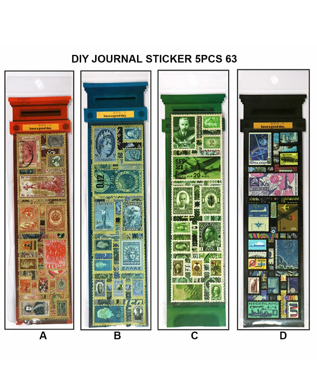 Diy Journal Sticker 5Pcs 63 Tz2211Bbi | INKARTO
