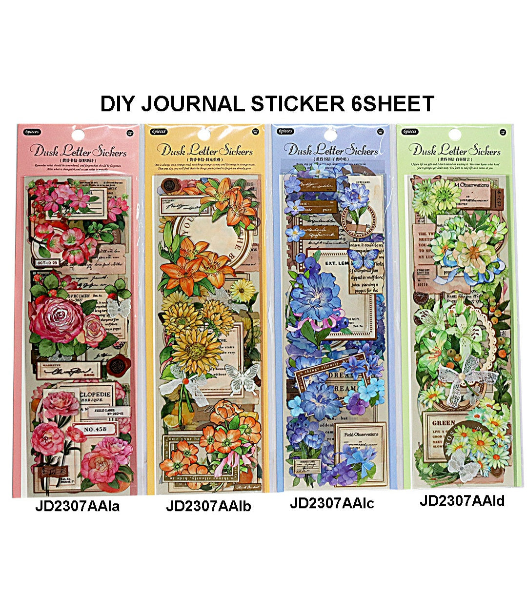 Diy Journal Sticker 6Sheet 247 Jd2307Aai | INKARTO