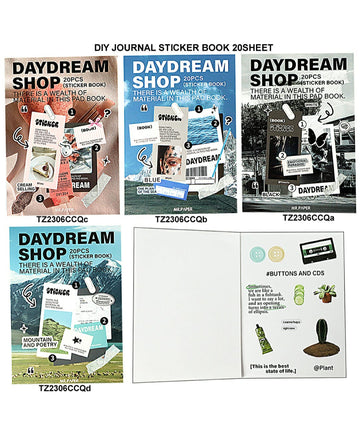 Diy Journal Sticker Book 20Sheet 168 Tz2306Ccq | INKARTO