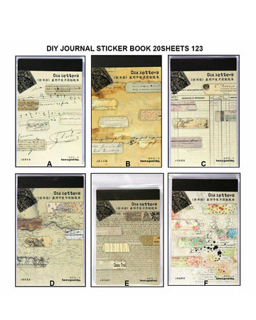 Diy Journal Sticker Book 20Sheets 123 Tz2211Bbl | INKARTO