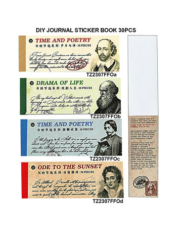 Diy Journal Sticker Book 30Pcs 300 Tz2307Ffo | INKARTO