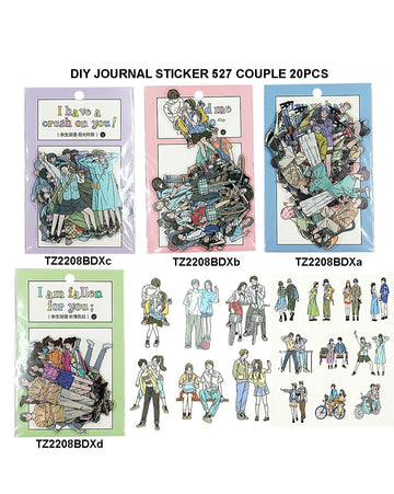 Diy Journal Stickers 257 Couple 20Pcs Tzb-3061-64 Tz2208Bdx | INKARTO