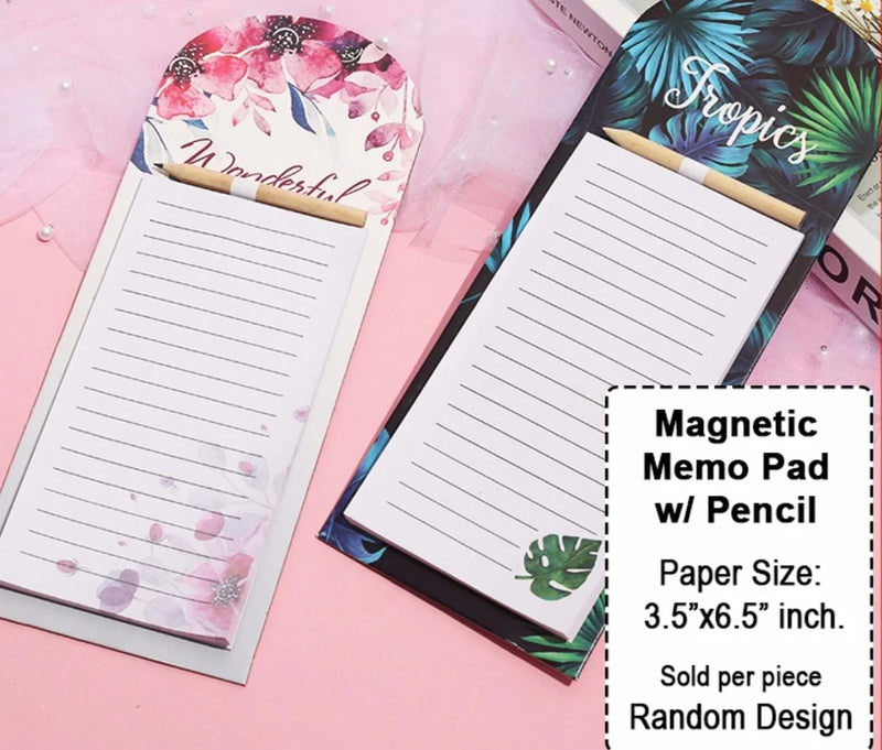 Magnetic Memo Pad with Pen for Fridge - Stay Organized and Never Forget l Pack of 1
