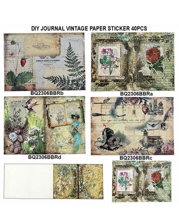 Diy Journal Vintage Paper 40Pcs 218 Bq2306Bbr | INKARTO