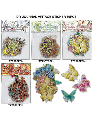 Diy Journal Vintage Sticker 30Pcs 176 Tz2307Ffi | INKARTO