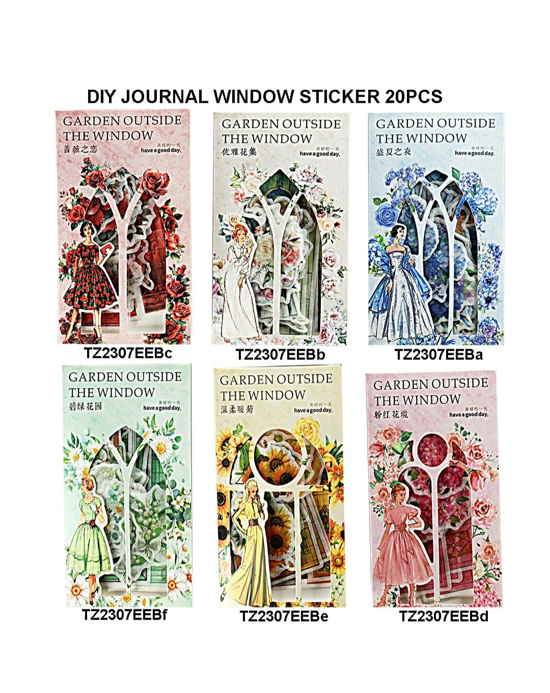 Diy Journal Window Sticker 20Pcs 183 Tz2307Eeb | INKARTO