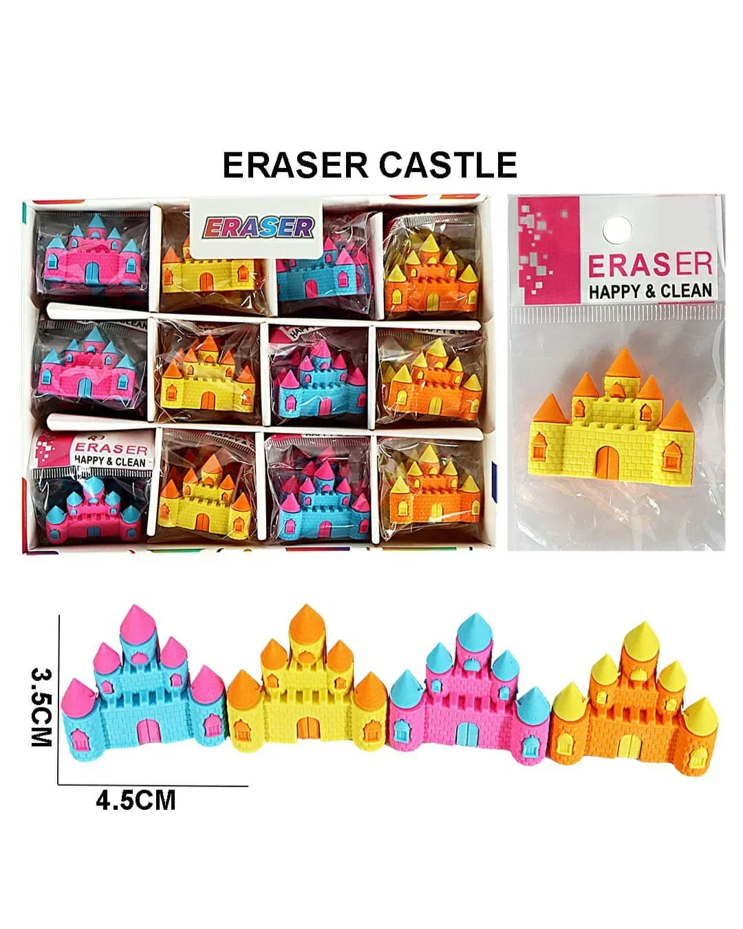 Cute Castle Eraser – Pack of 1