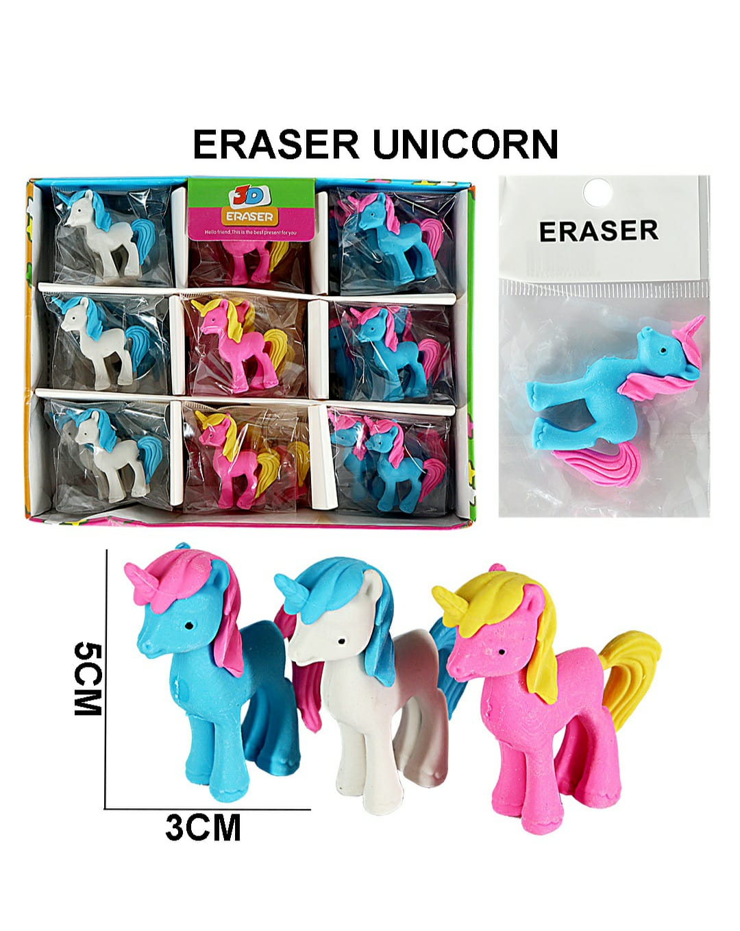 Eraser Unicorn 5190 Raw1651-6 | INKARTO | single pc