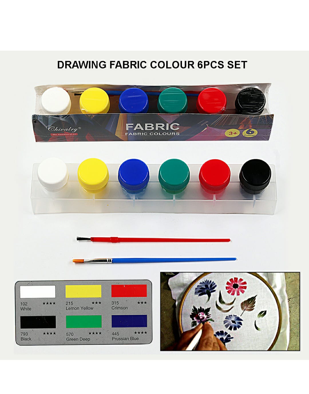 Fabric Colour 6Pcs Set Cf0630F | INKARTO