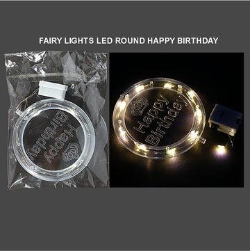 Fairy Lights Led Round Happy Birthday Raw4278 | INKARTO