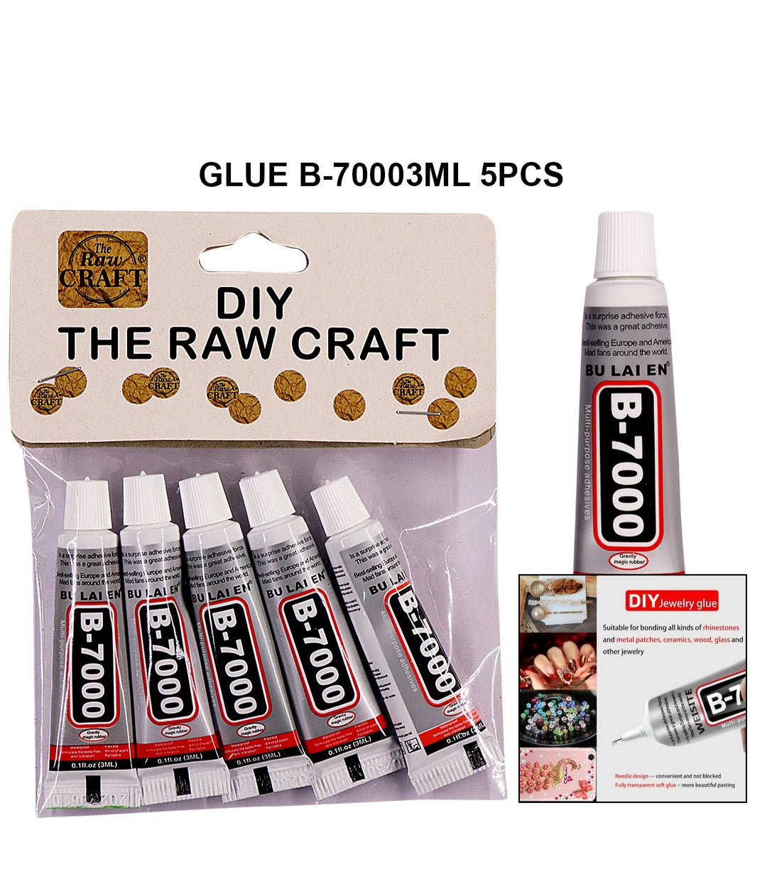 Glue B-7000 3Ml 5Pcs | INKARTO