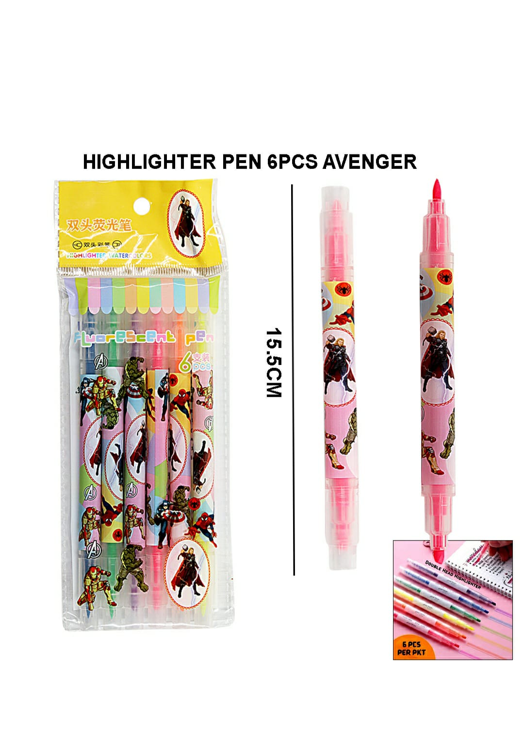 Highlighter Pen 6Pcs Avenger Qbt2778-3 | INKARTO